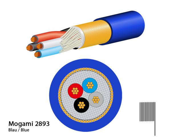 Mogami 2893 Mikrofonkabel, Neglex Quad Miniatur, Ø 4,8 mm