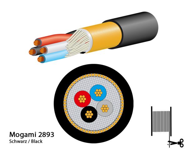 Mogami 2893 Mikrofonkabel, Neglex Quad Miniatur, Ø 4,8 mm