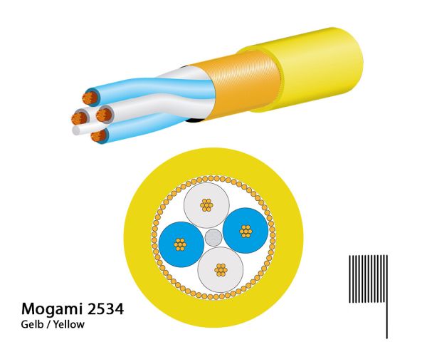 Mogami 2534 Microphone cable, Neglex Quad, Ø 6,0 mm